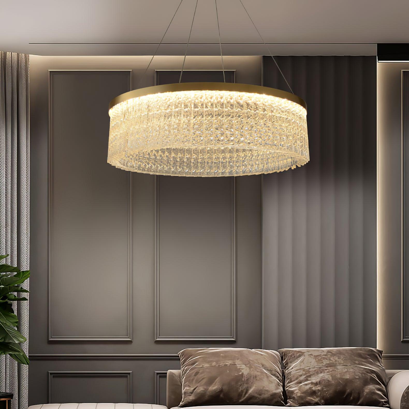 Lustra Chandelier Halo Rond en Cristal - Neutralighting
