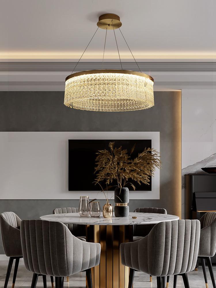 Lustra Chandelier Halo Rond en Cristal - Neutralighting