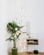 Round Lustre Groupe Suspendu Gouttes de Cristal - Neutralighting