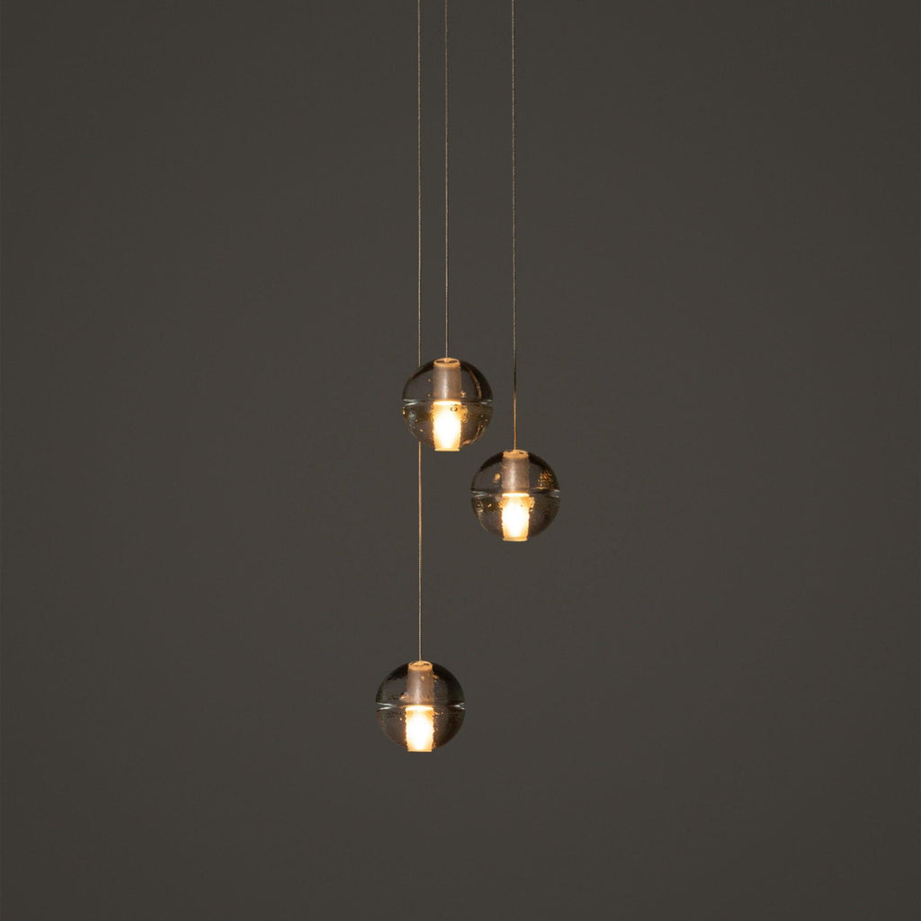 Round Lustre Groupe Suspendu Gouttes de Cristal - Neutralighting