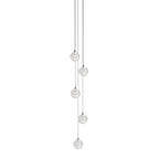 Round Lustre Groupe Suspendu Gouttes de Cristal - Neutralighting