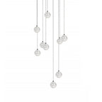 Round Lustre Groupe Suspendu Gouttes de Cristal - Neutralighting