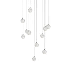 Round Lustre Groupe Suspendu Gouttes de Cristal - Neutralighting
