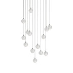 Round Lustre Groupe Suspendu Gouttes de Cristal - Neutralighting