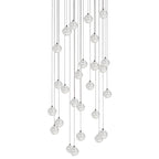 Round Lustre Groupe Suspendu Gouttes de Cristal - Neutralighting