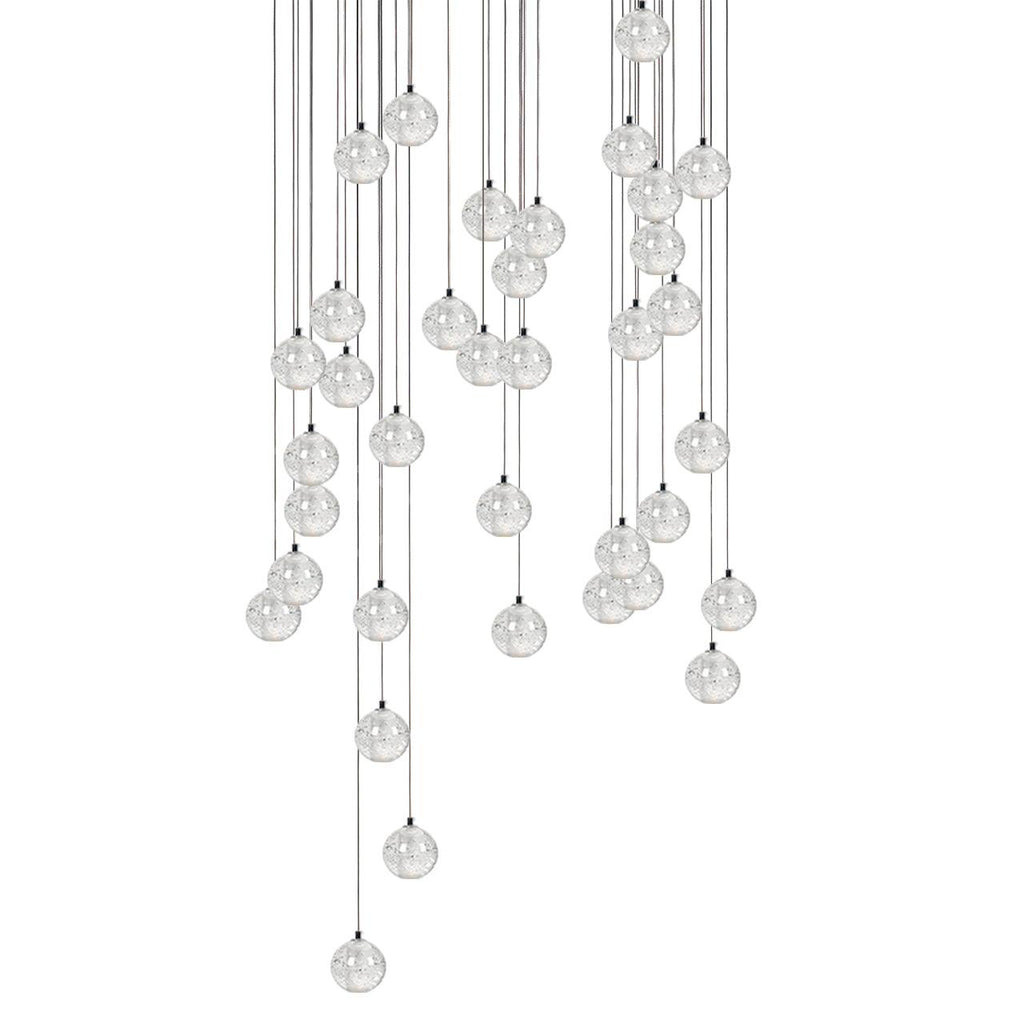 Round Lustre Groupe Suspendu Gouttes de Cristal - Neutralighting