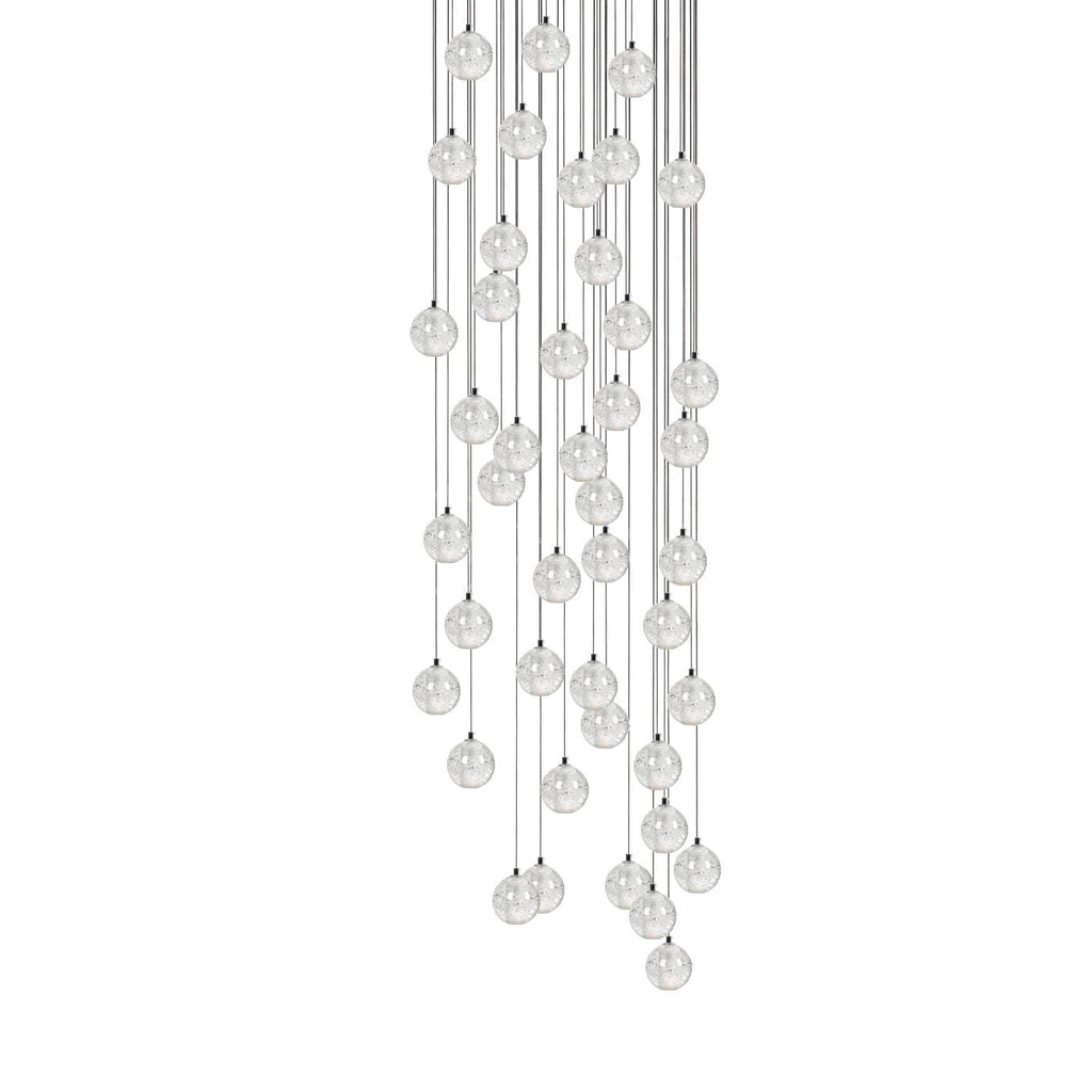 Round Lustre Groupe Suspendu Gouttes de Cristal - Neutralighting