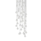 Round Lustre Groupe Suspendu Gouttes de Cristal - Neutralighting