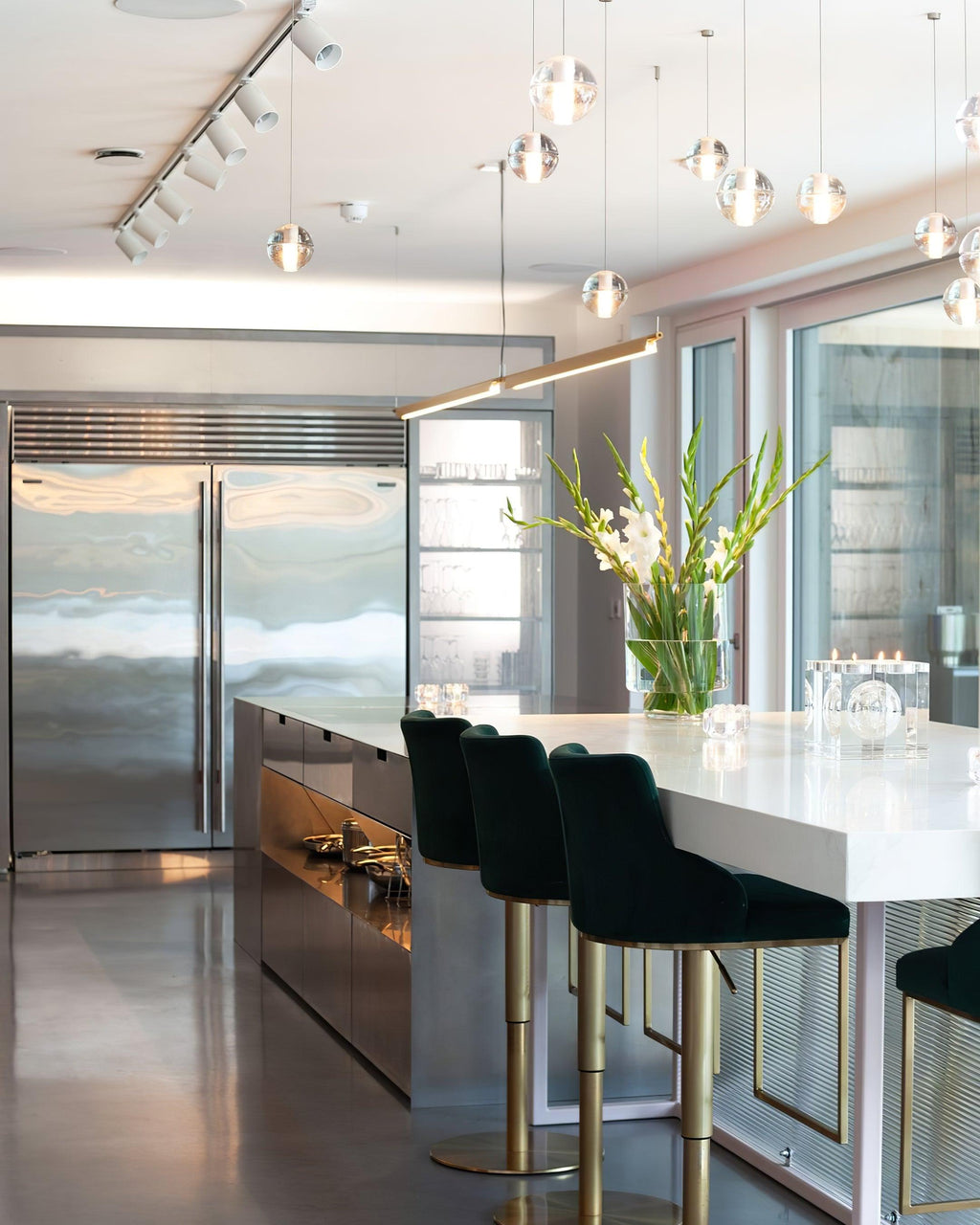 Round Lustre Groupe Suspendu Gouttes de Cristal - Neutralighting