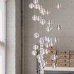 Round Lustre Groupe Suspendu Gouttes de Cristal - Neutralighting