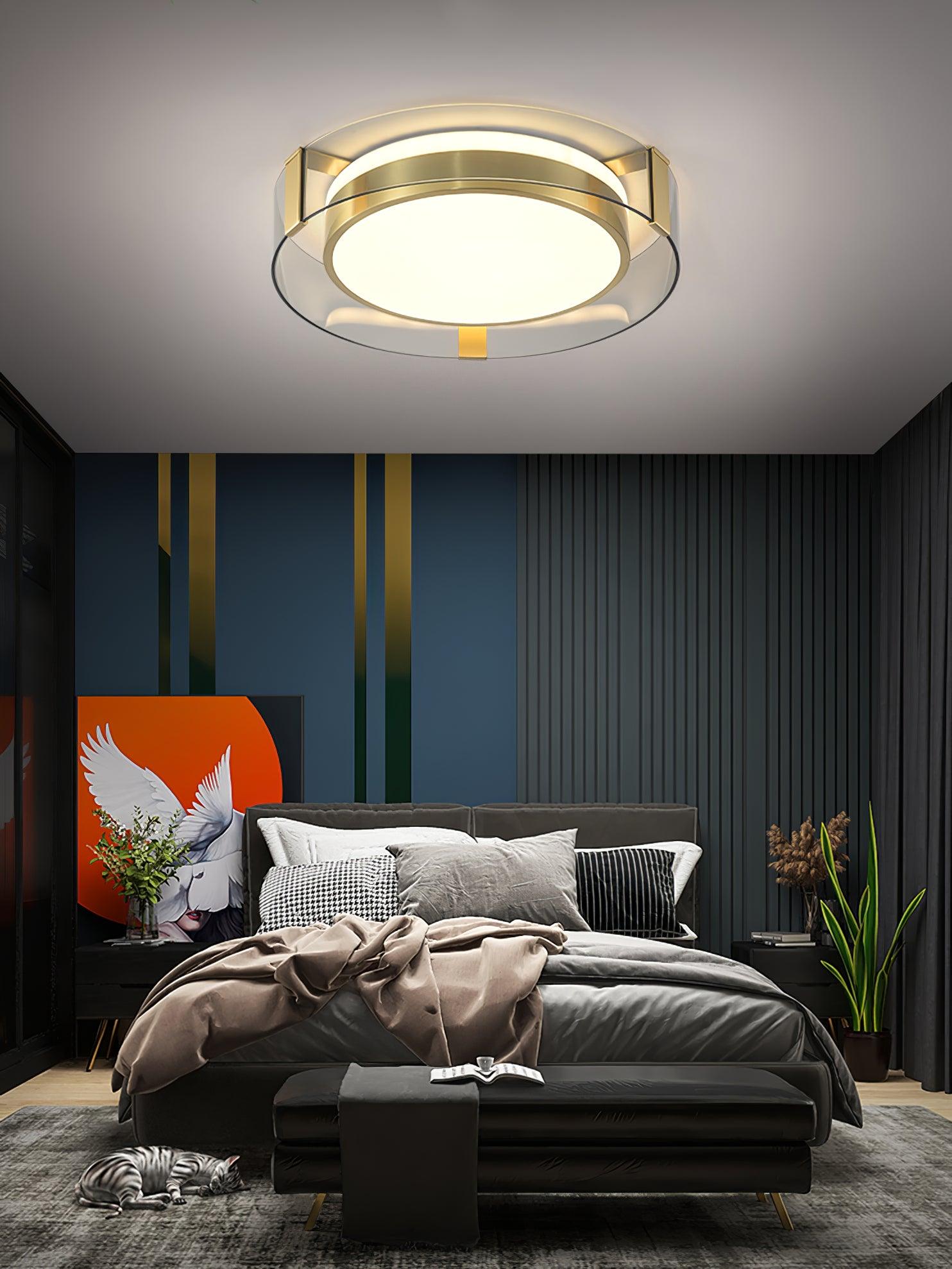 Erliris Plafonnier Rond Métal Moderne - Neutralighting