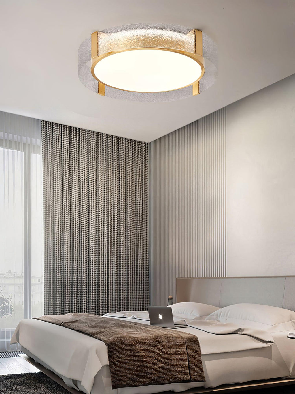 Erliris Plafonnier Rond Métal Moderne - Neutralighting