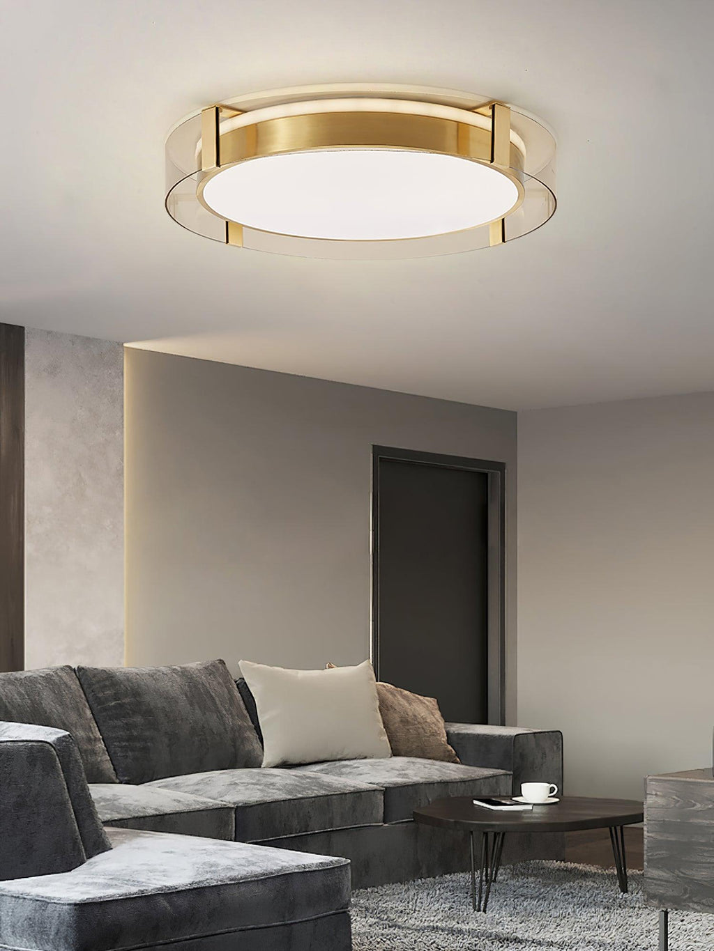 Erliris Plafonnier Rond Métal Moderne - Neutralighting