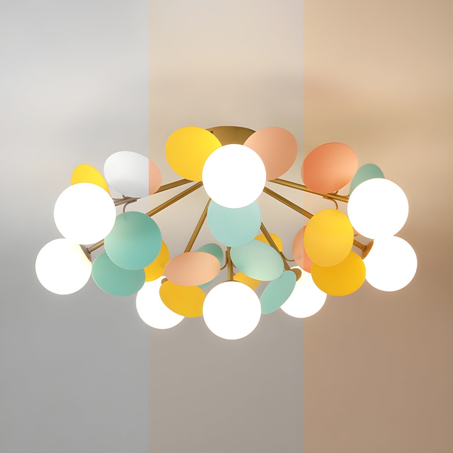 Solara Plafonnier Rond Macaron aux Couleurs Pastel - Neutralighting