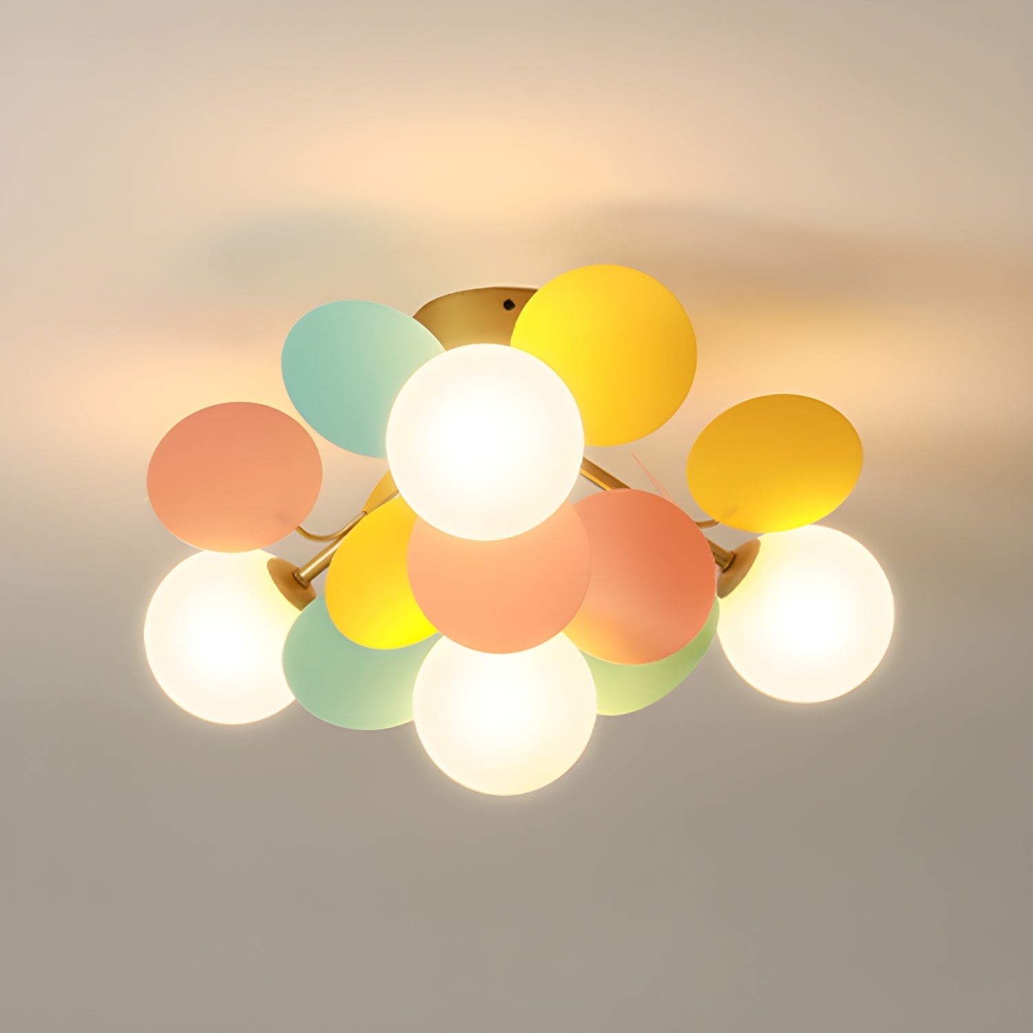 Solara Plafonnier Rond Macaron aux Couleurs Pastel - Neutralighting