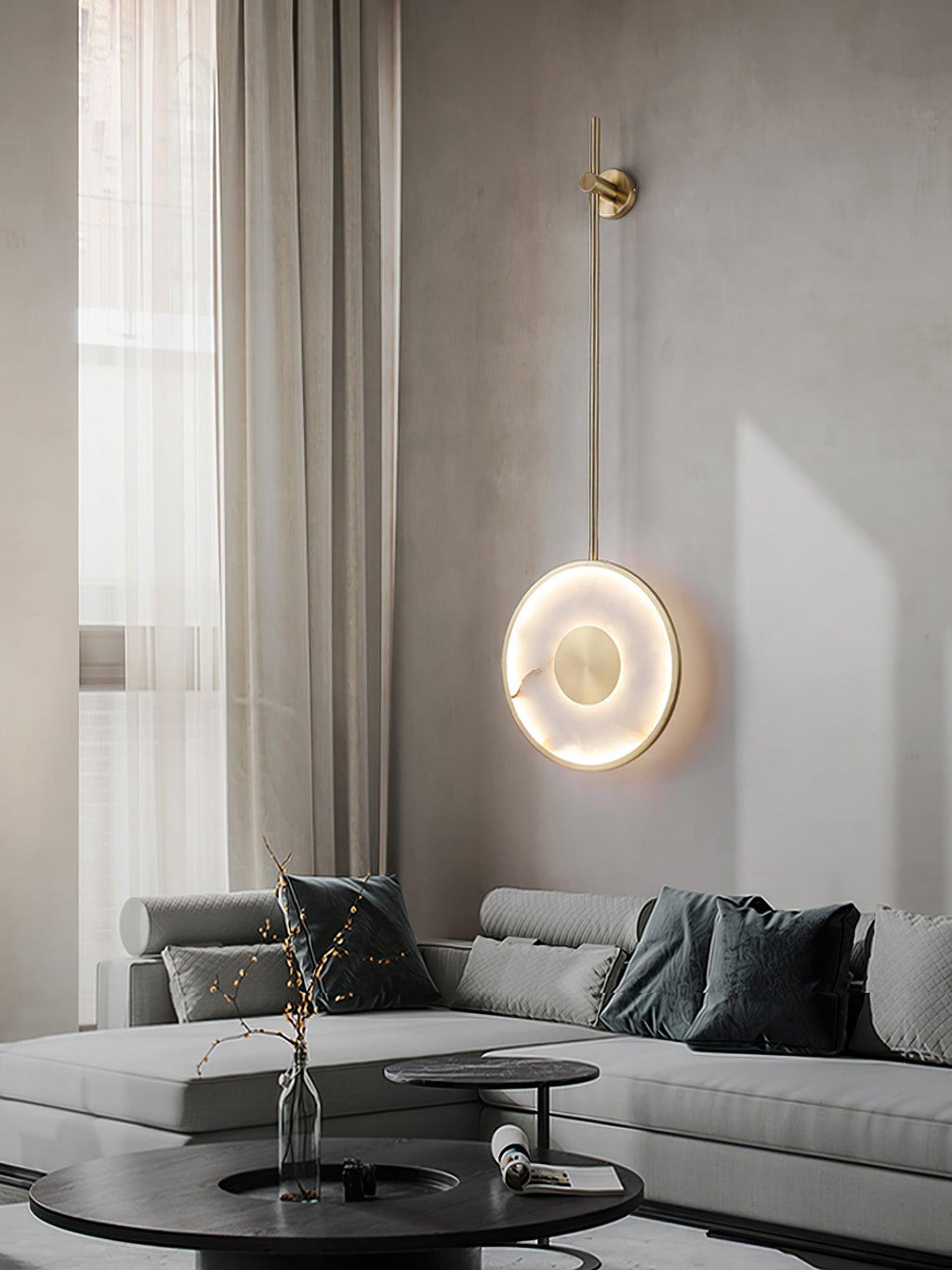 Vevelila Suspension Minimaliste en Albâtre - Neutralighting