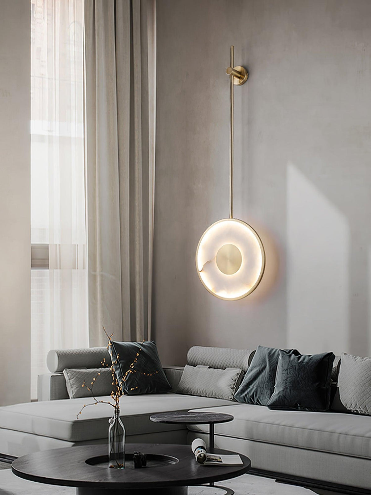 Vevelila Suspension Minimaliste en Albâtre - Neutralighting