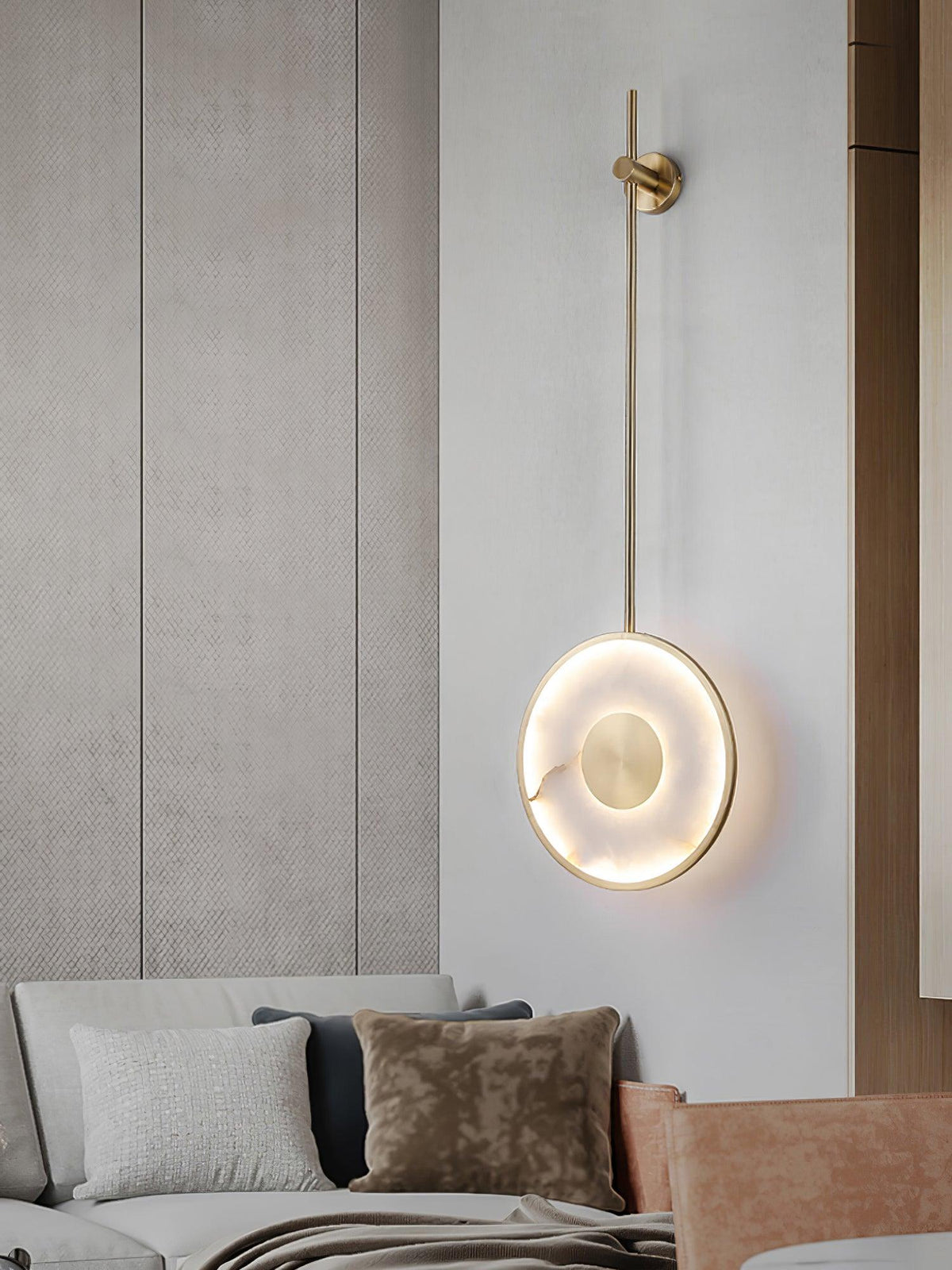 Vevelila Suspension Minimaliste en Albâtre - Neutralighting