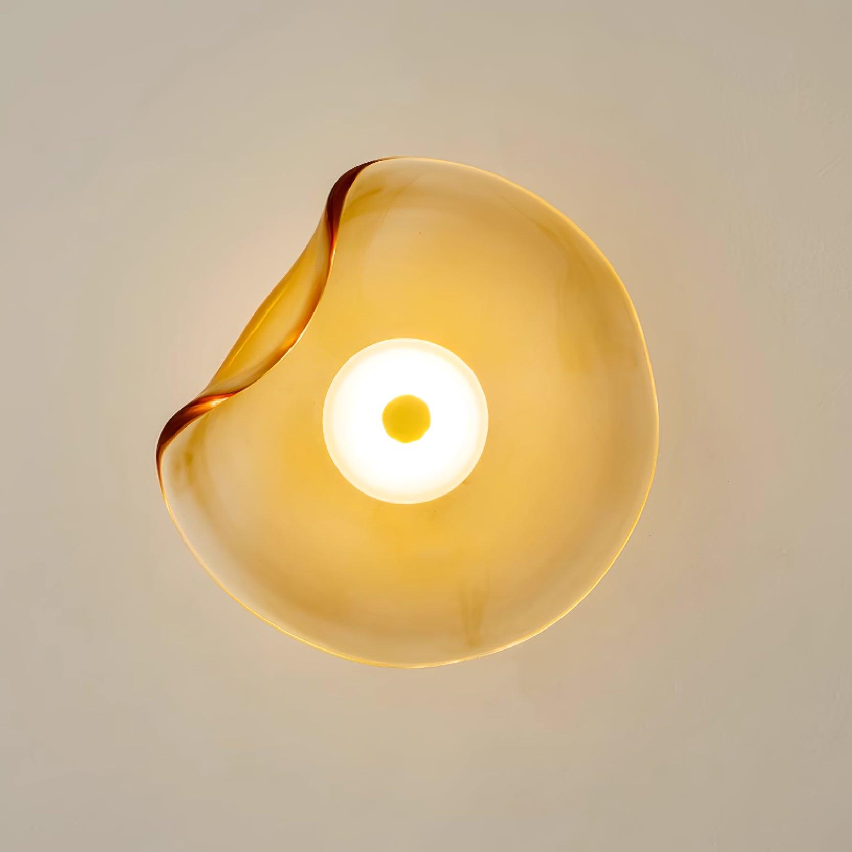 Lunara Plafonnier Élégant Verre Ambre - Neutralighting