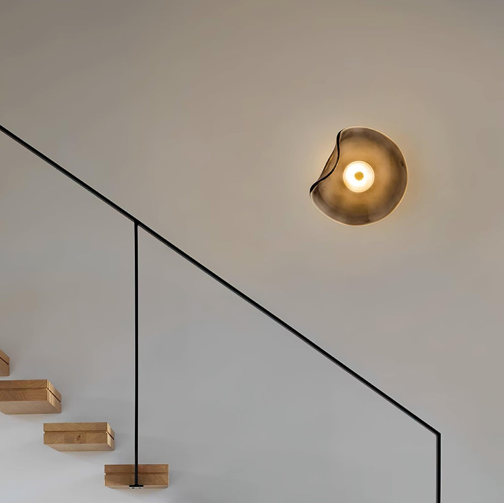 Lunara Plafonnier Élégant Verre Ambre - Neutralighting