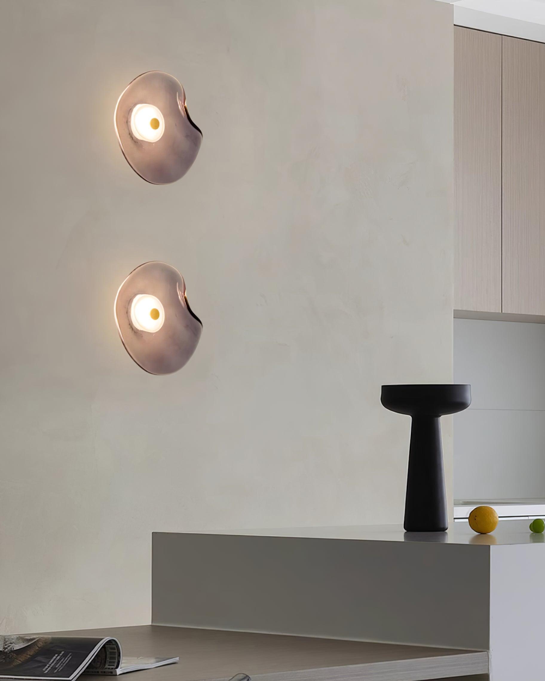 Lunara Plafonnier Élégant Verre Ambre - Neutralighting