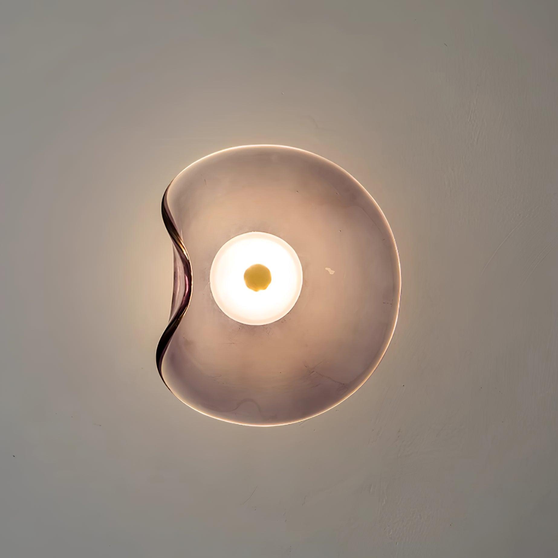 Lunara Plafonnier Élégant Verre Ambre - Neutralighting