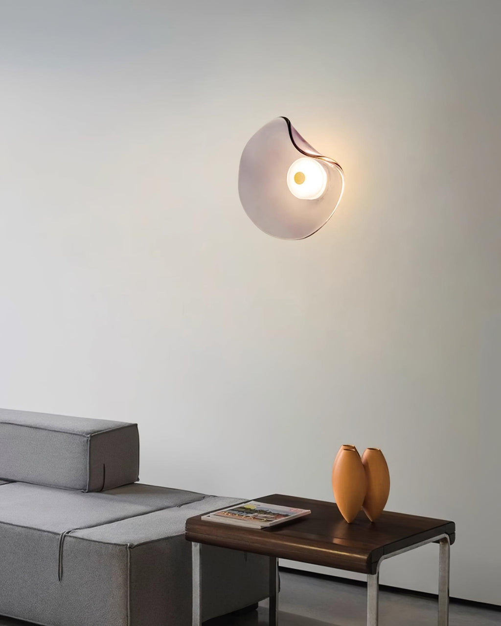 Lunara Plafonnier Élégant Verre Ambre - Neutralighting