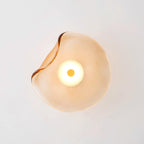 Lunara Plafonnier Élégant Verre Ambre - Neutralighting