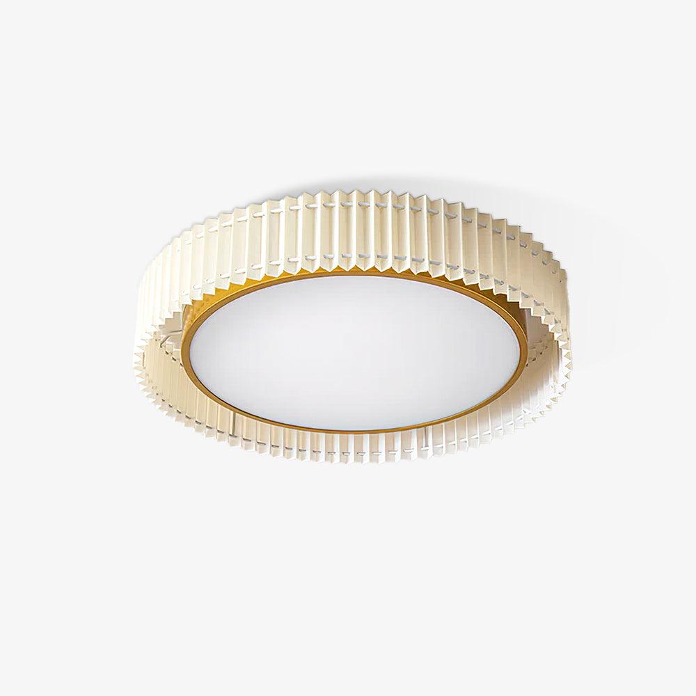 Corinila Plafonnier Ronde Plissée en Tissu - Neutralighting