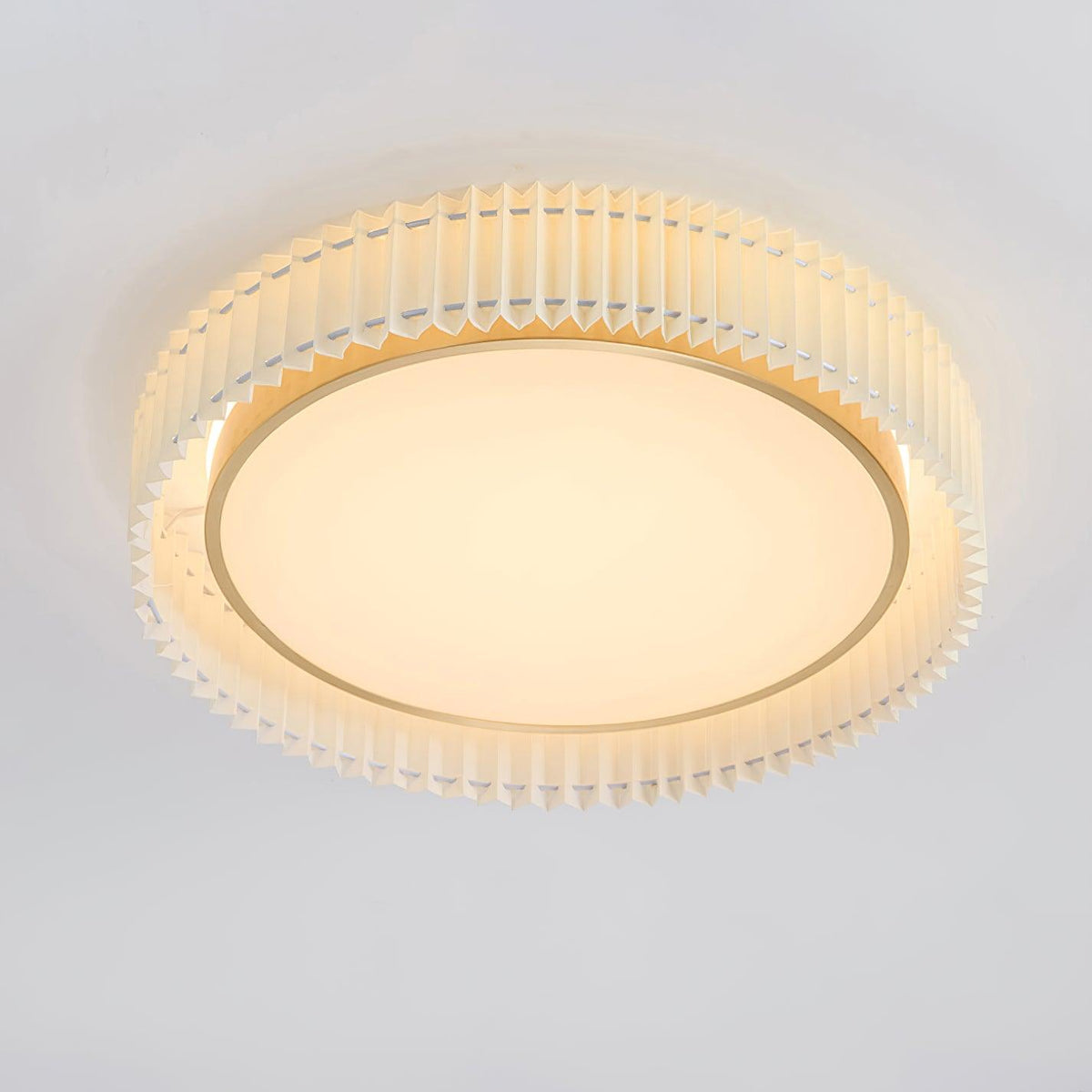 Corinila Plafonnier Ronde Plissée en Tissu - Neutralighting