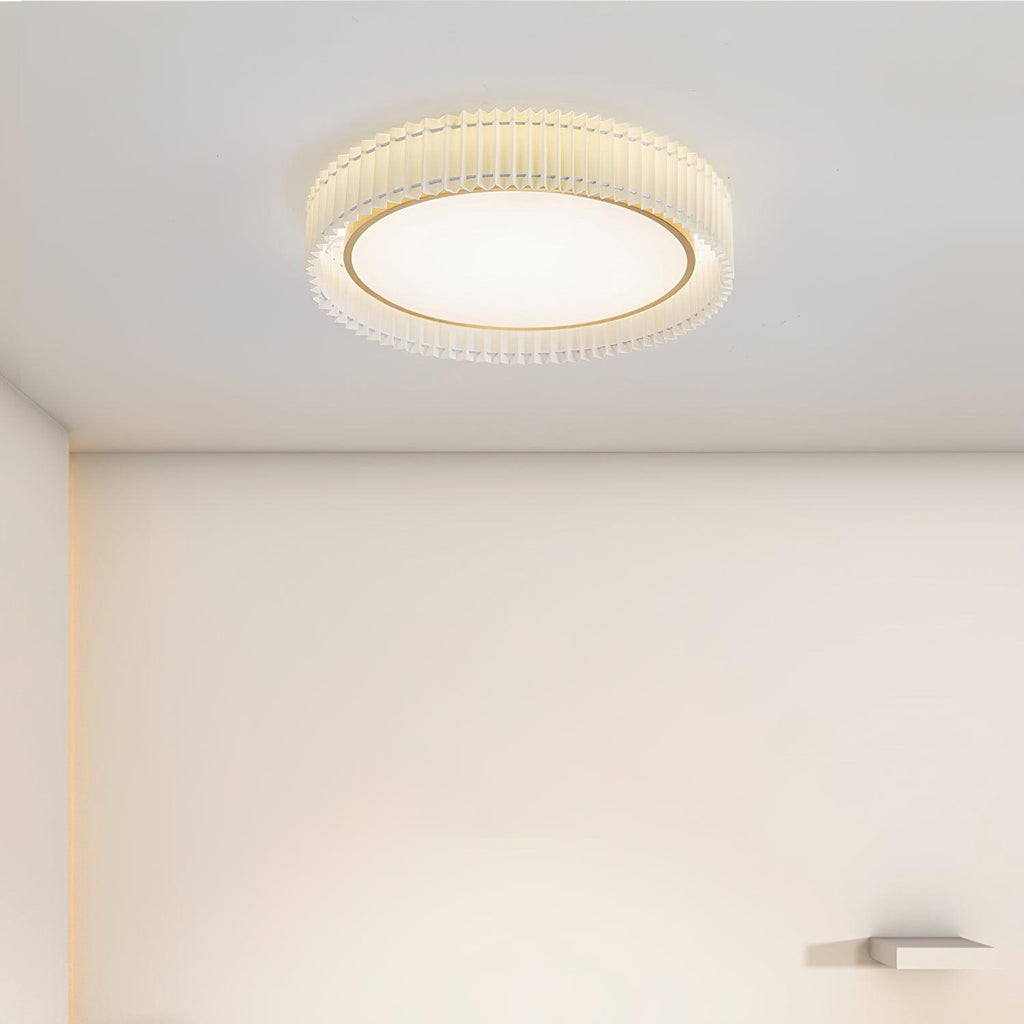 Corinila Plafonnier Ronde Plissée en Tissu - Neutralighting