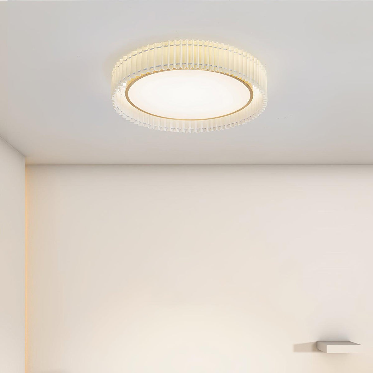 Corinila Plafonnier Ronde Plissée en Tissu - Neutralighting