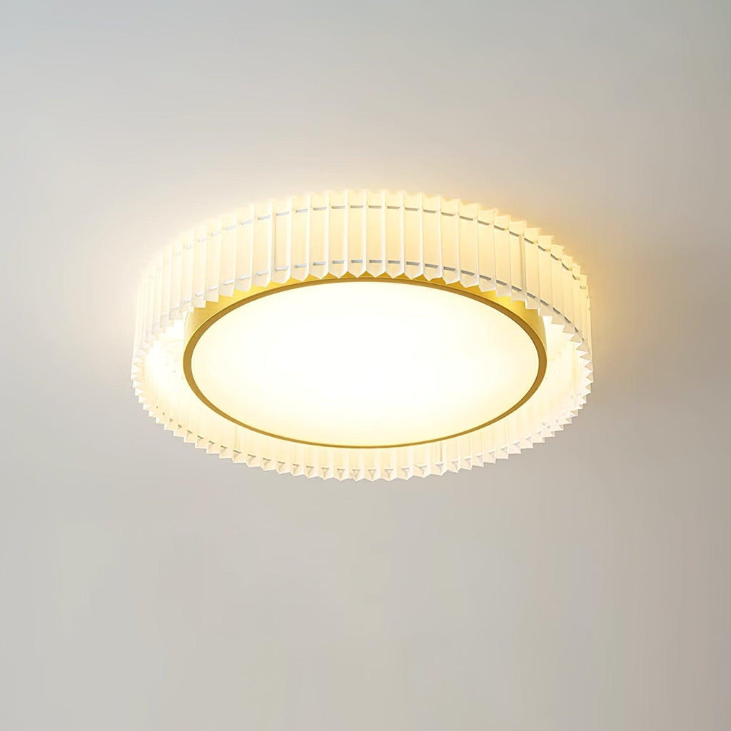 Corinila Plafonnier Ronde Plissée en Tissu - Neutralighting