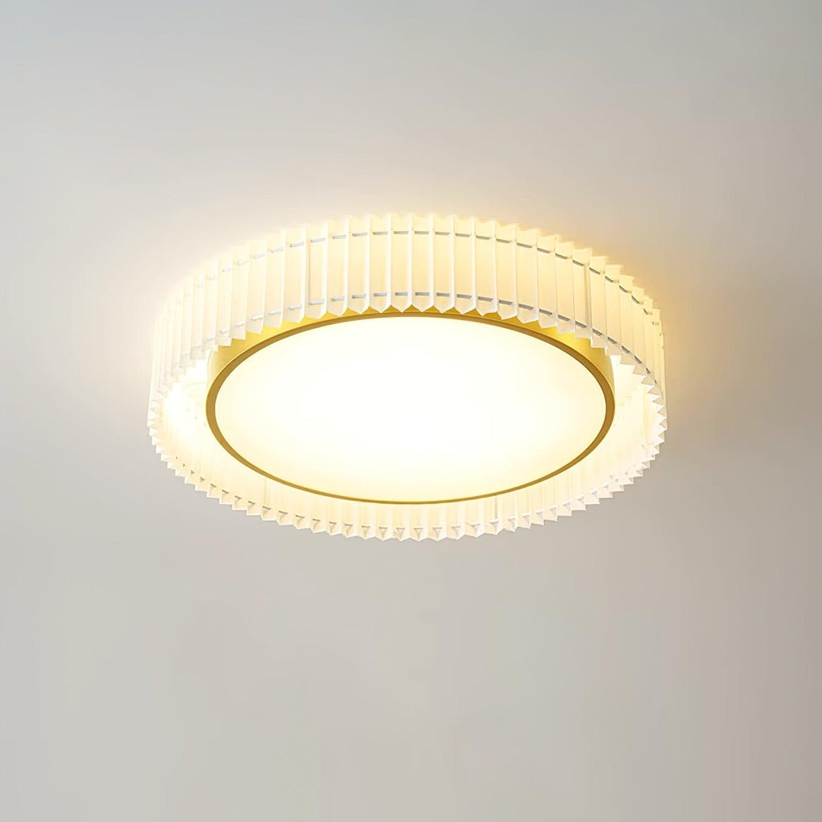 Corinila Plafonnier Ronde Plissée en Tissu - Neutralighting