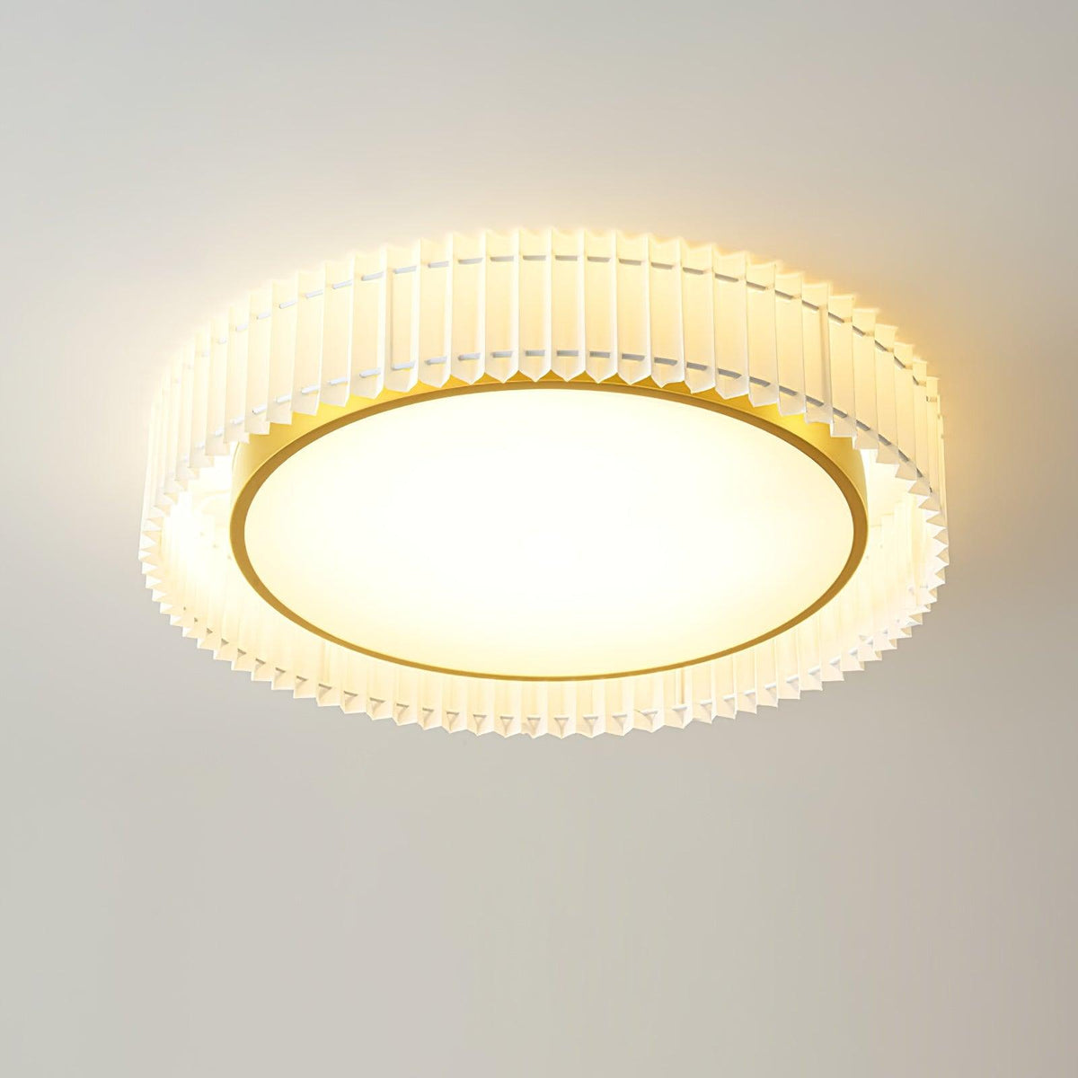 Corinila Plafonnier Ronde Plissée en Tissu - Neutralighting