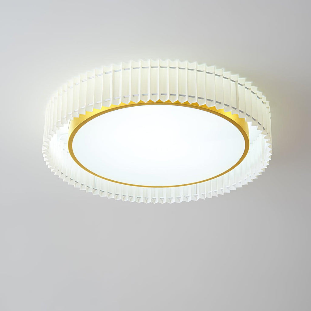 Corinila Plafonnier Ronde Plissée en Tissu - Neutralighting