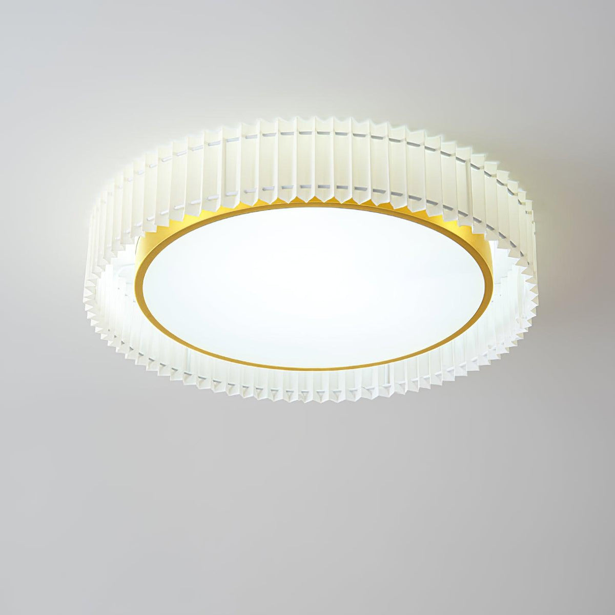 Corinila Plafonnier Ronde Plissée en Tissu - Neutralighting
