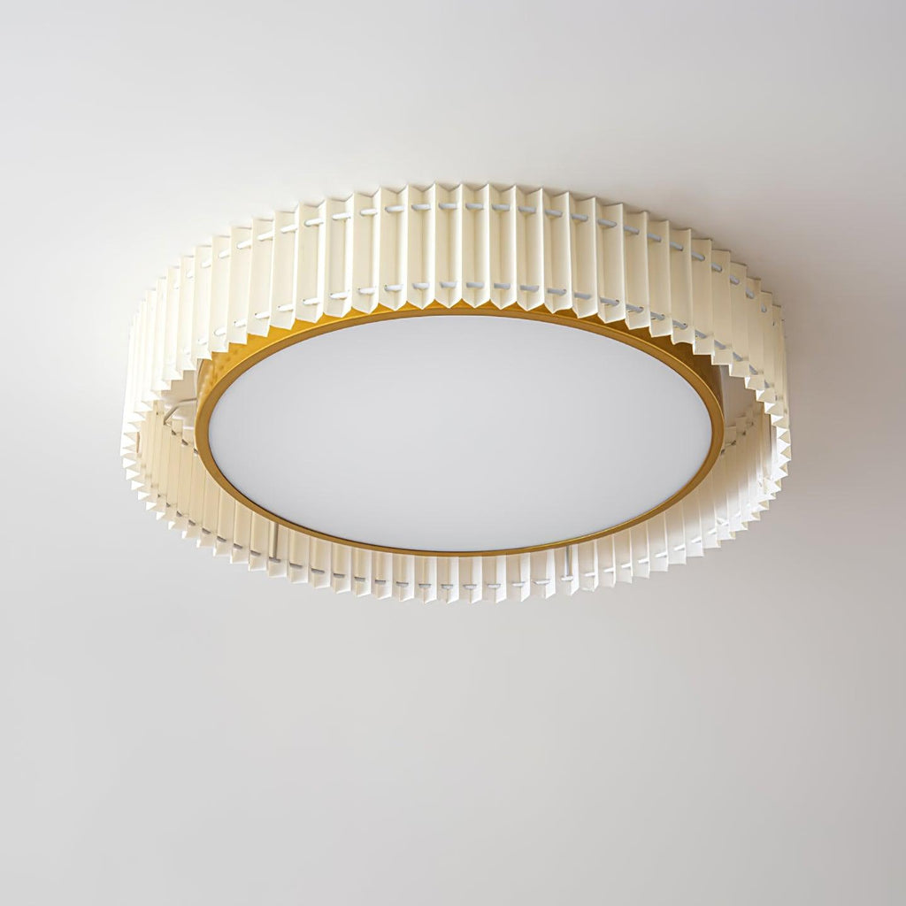 Corinila Plafonnier Ronde Plissée en Tissu - Neutralighting