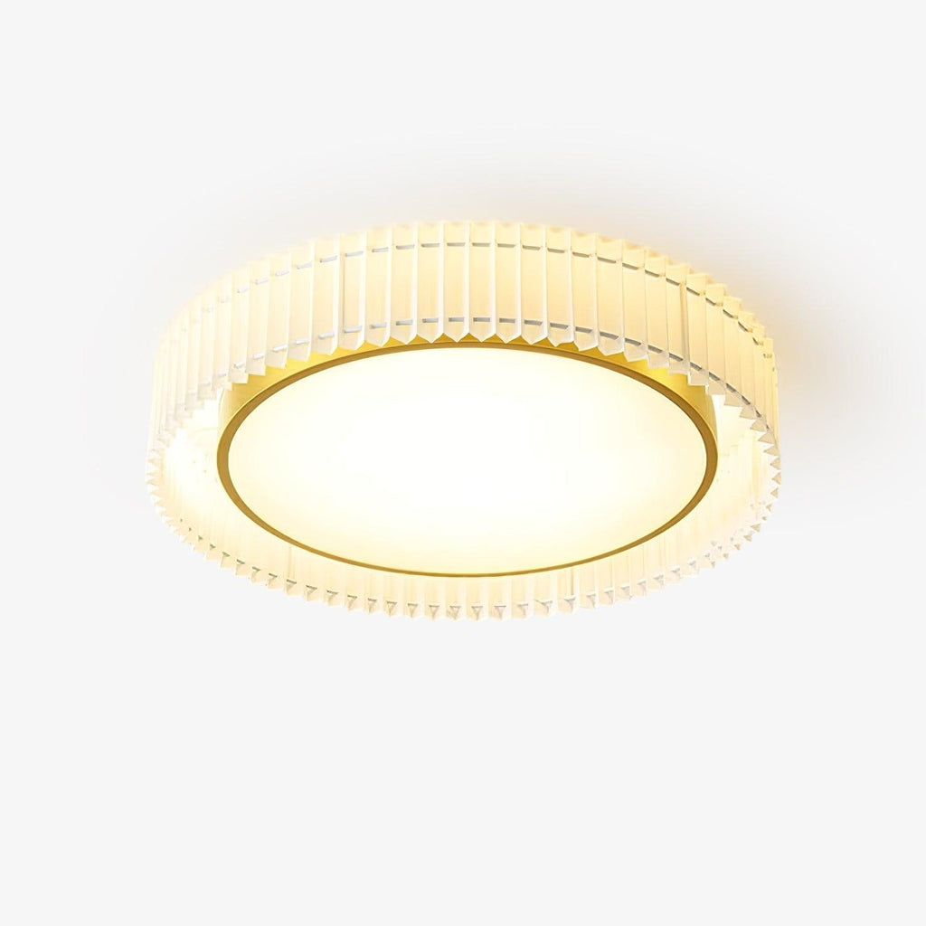 Corinila Plafonnier Ronde Plissée en Tissu - Neutralighting