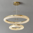 Lustra Chandelier Rond en Anneau Cristal Doré LED - Neutralighting