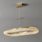 Lustra Chandelier Rond en Anneau Cristal Doré LED - Neutralighting