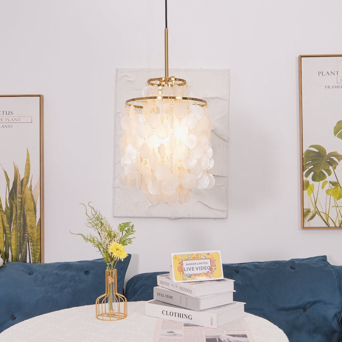 Lustra Suspension Lampe Anneau Rond en Coquillage - Neutralighting