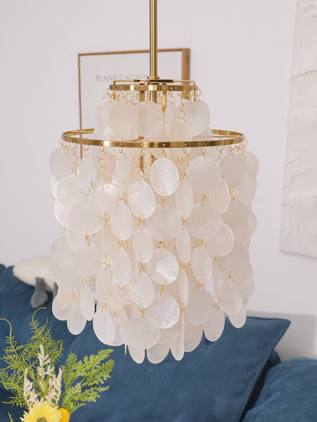 Lustra Suspension Lampe Anneau Rond en Coquillage - Neutralighting