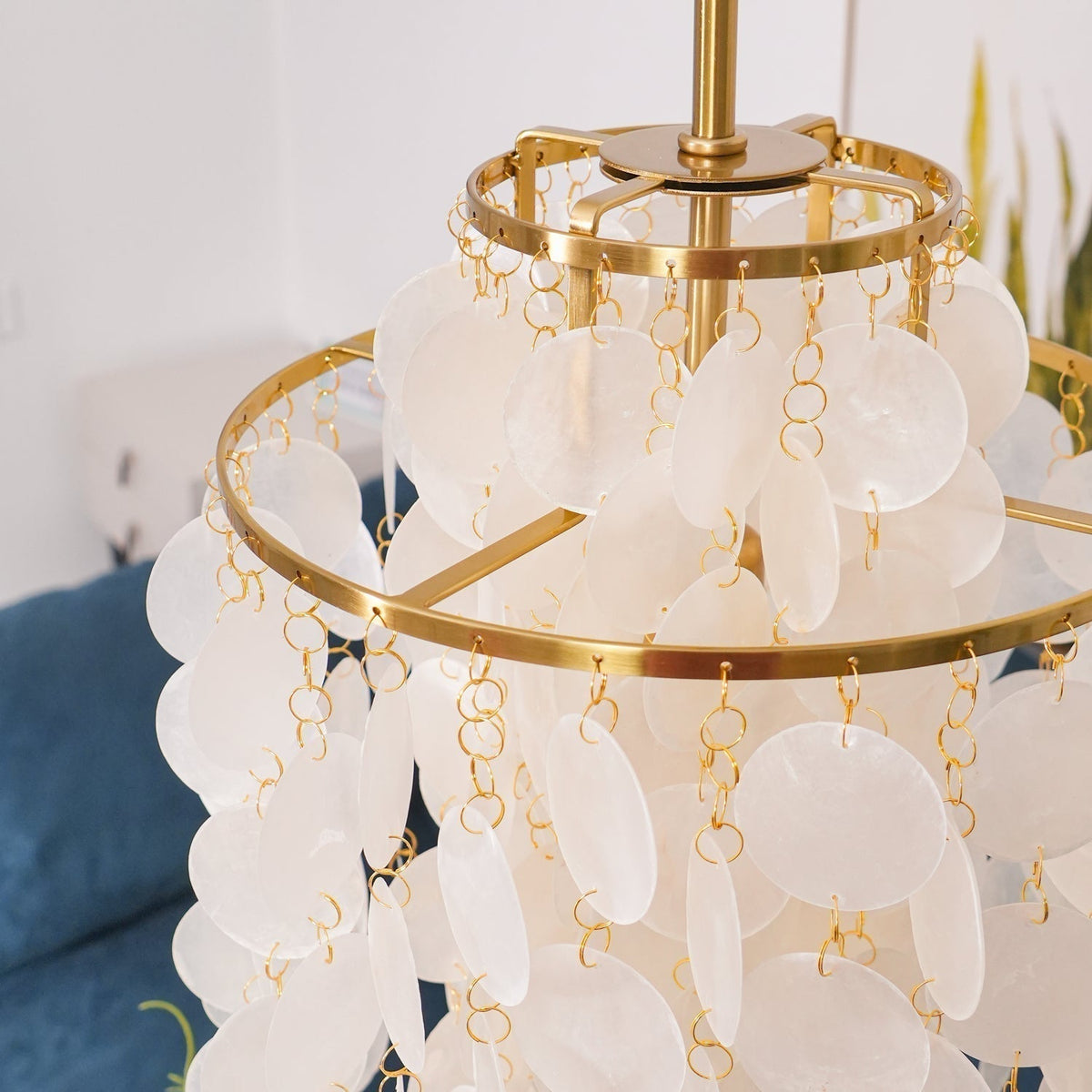 Lustra Suspension Lampe Anneau Rond en Coquillage - Neutralighting