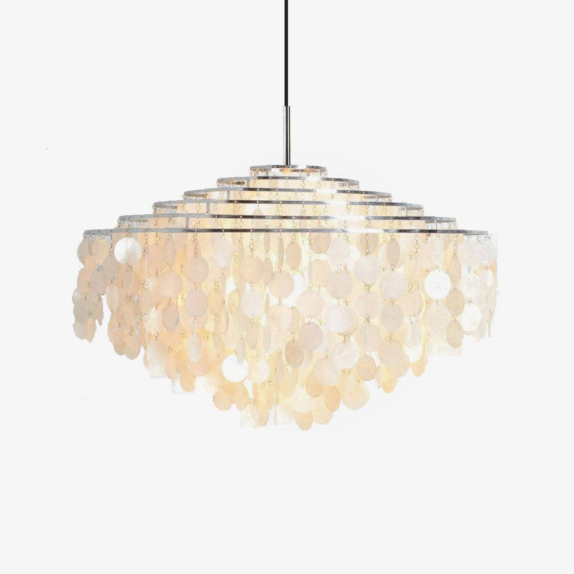 Lustra Suspension Lampe Anneau Rond en Coquillage - Neutralighting