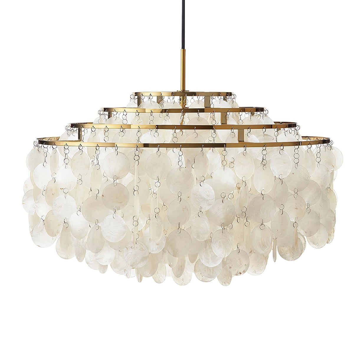 Lustra Suspension Lampe Anneau Rond en Coquillage - Neutralighting