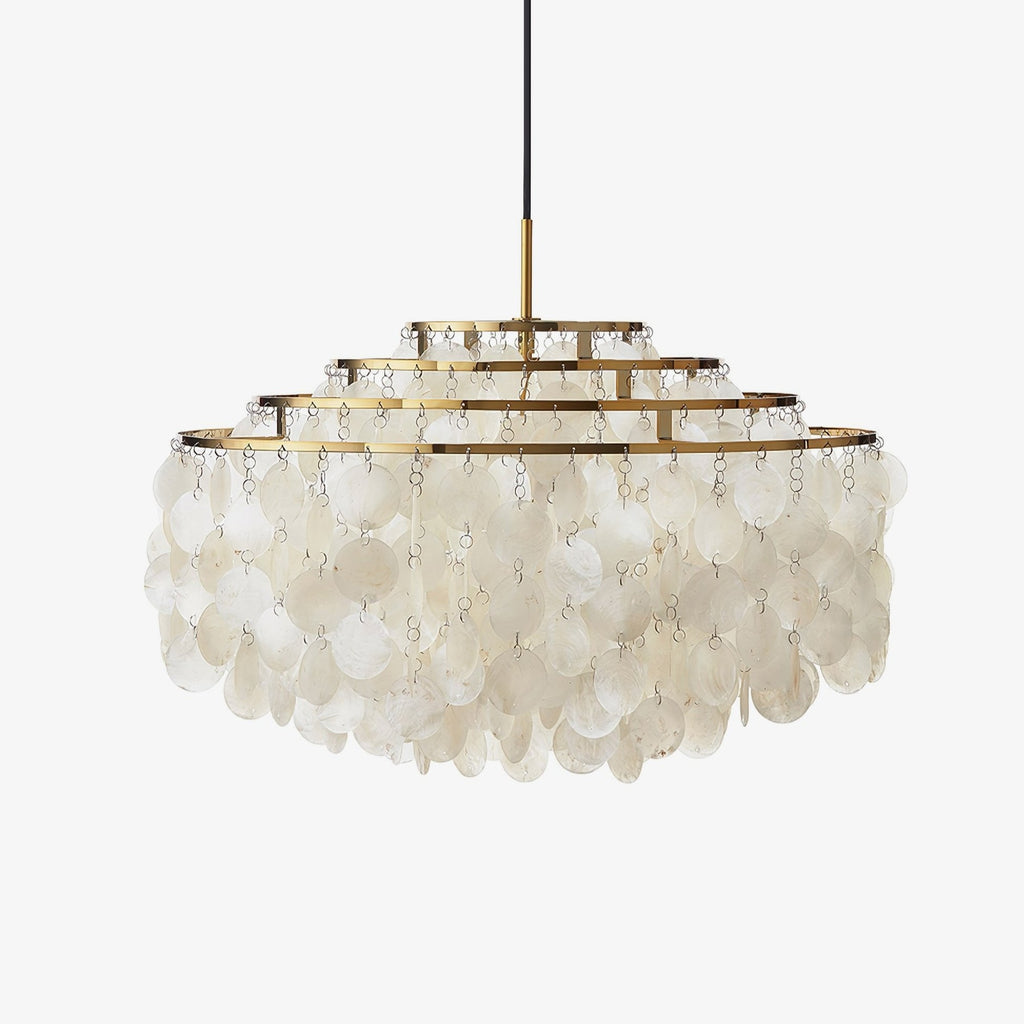 Lustra Suspension Lampe Anneau Rond en Coquillage - Neutralighting