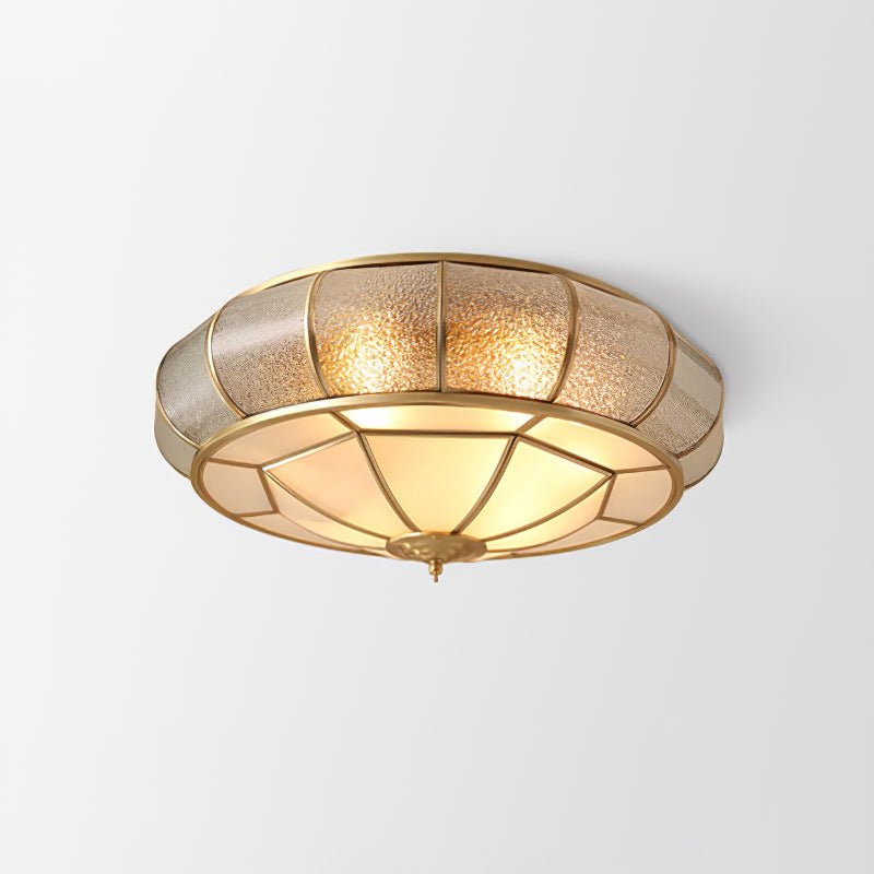 Zothaus Traditional Round Textured Glass Ceiling Light - Neutralighting