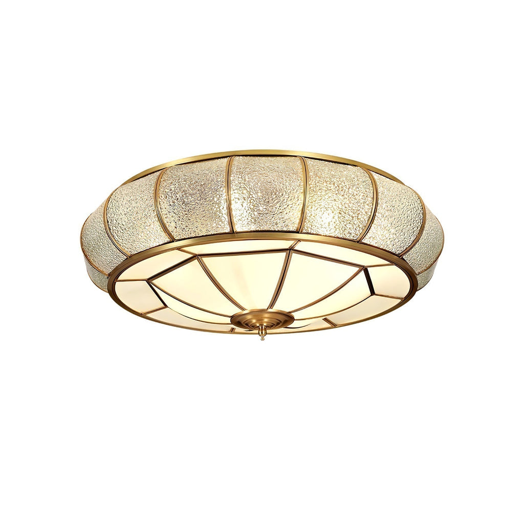 Zothaus Traditional Round Textured Glass Ceiling Light - Neutralighting
