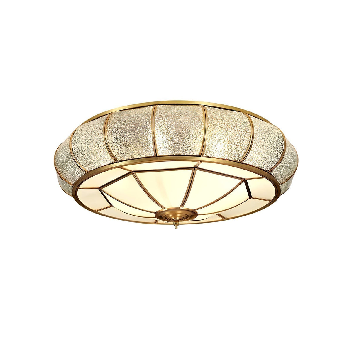 Zothaus Traditional Round Textured Glass Ceiling Light - Neutralighting